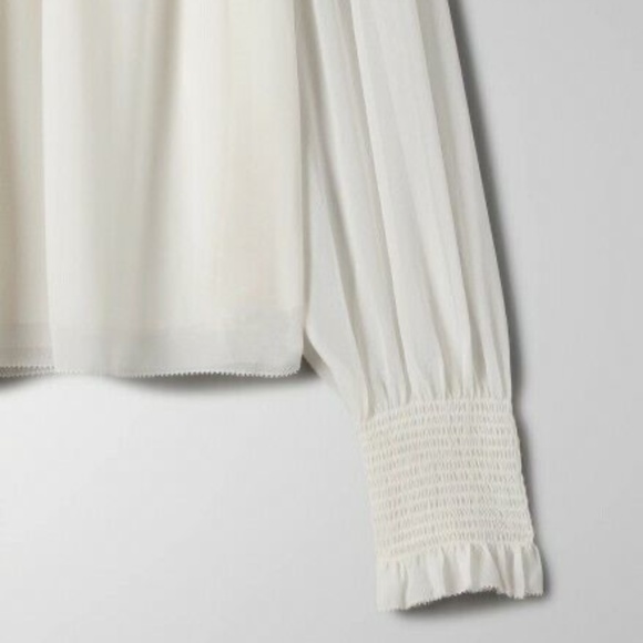 Aritzia Wilfred⎜CASTELLO BLOUSE⎜LIGHT BIRCH - Picture 6 of 16